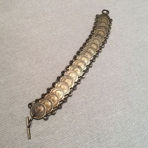 VTG Double-Sided Coin Link Bracelet